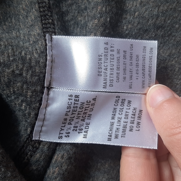 Women's Carve Designs Fitted Activewear Brown Fleece Half Zipper Sweatshirt SZ L - Picture 7 of 9